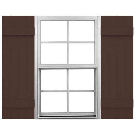 Ekena Millwork Mid-America Vinyl, Custom Four Board Joined (2 Batten), Board-n-Batten Shutters, J41447009 J41447009